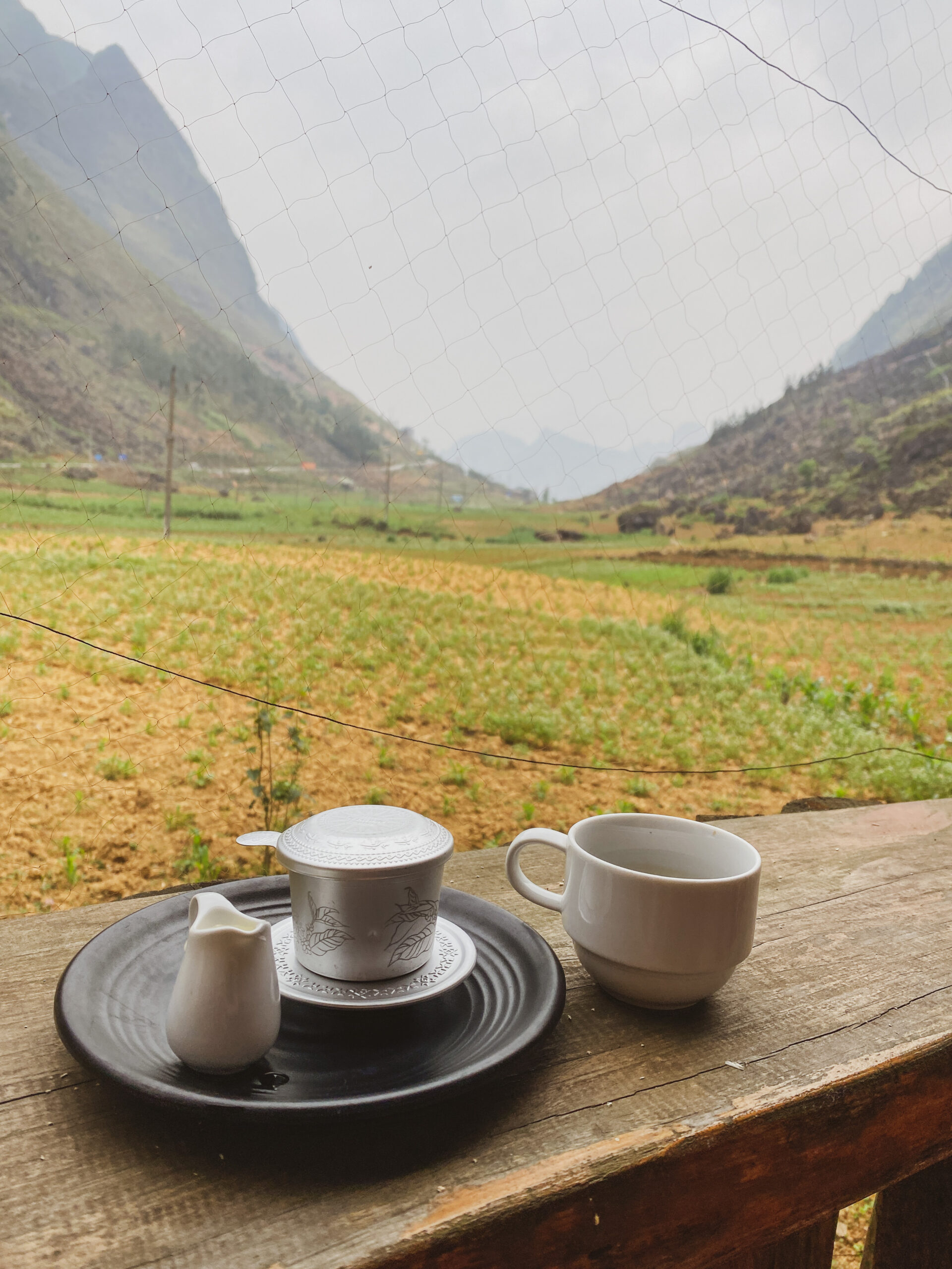 Travel with footprints_Ha Giang Loop_11 Kaffee am Reisfeld